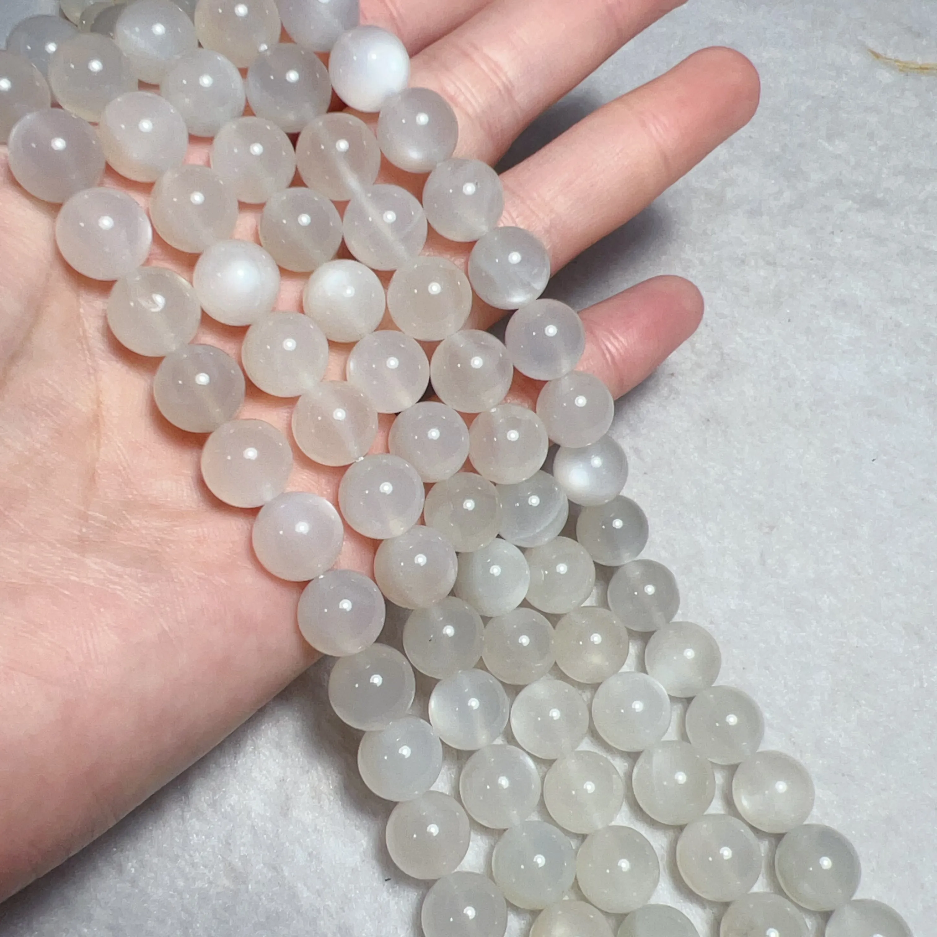 10mm Natural High-quality White Moonstone Round Bead Strands DIY Jewelry Supply