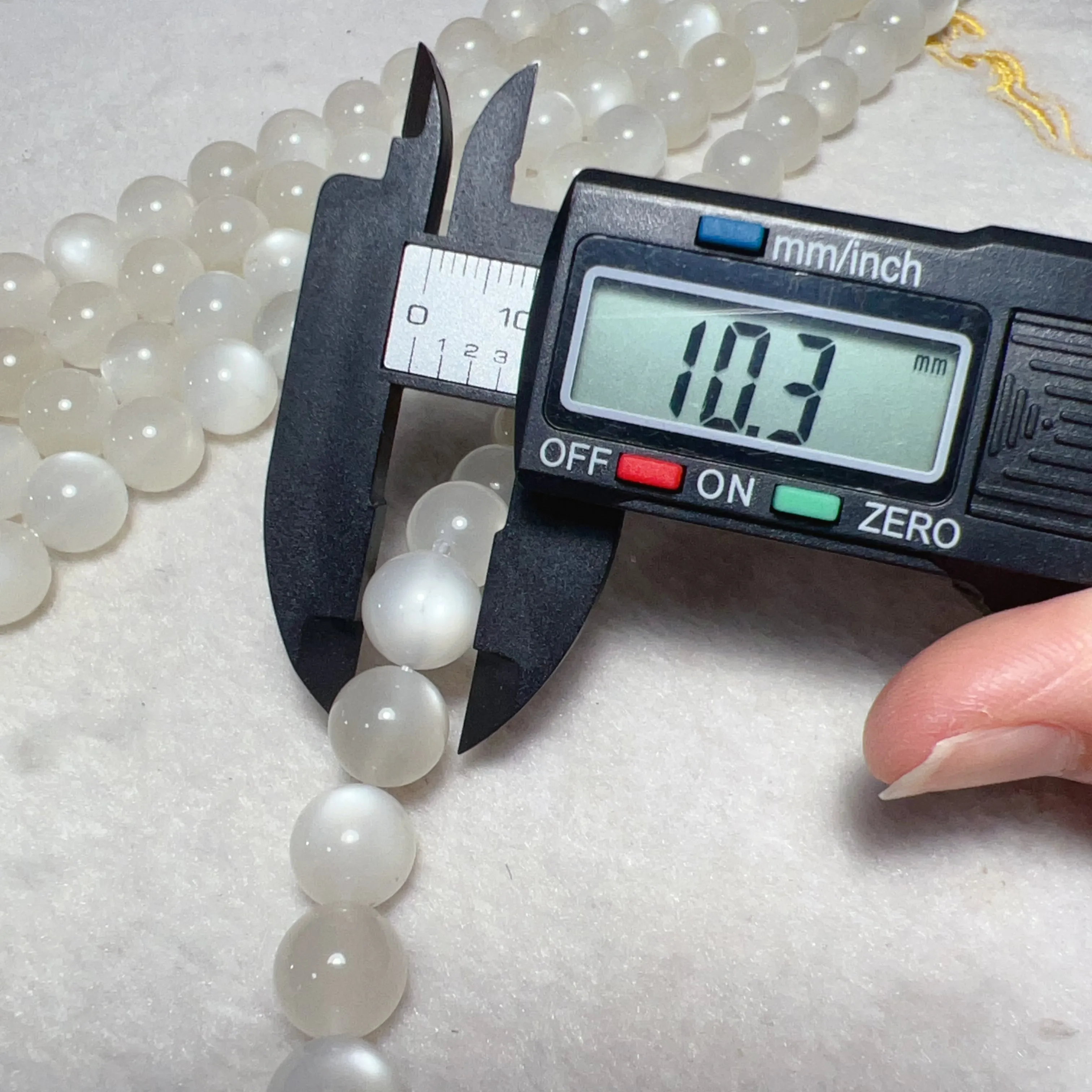 10mm Natural High-quality White Moonstone Round Bead Strands DIY Jewelry Supply