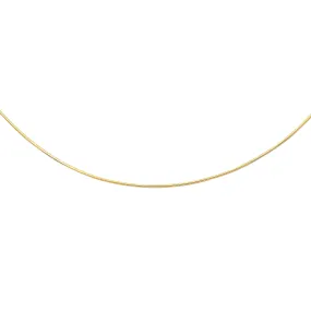 14K Gold 1.5mm Round Omega with Screw Back Lock