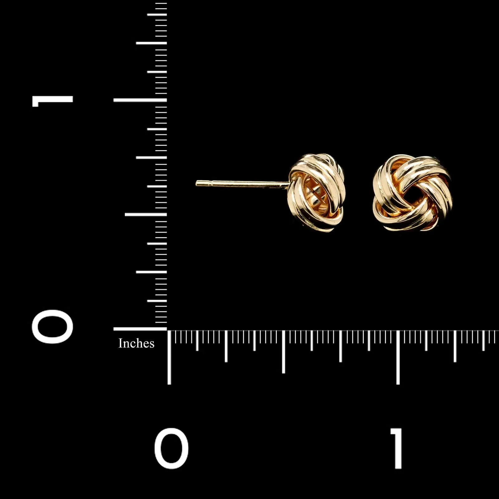 14K Yellow Gold Estate Knot Stud Earrings