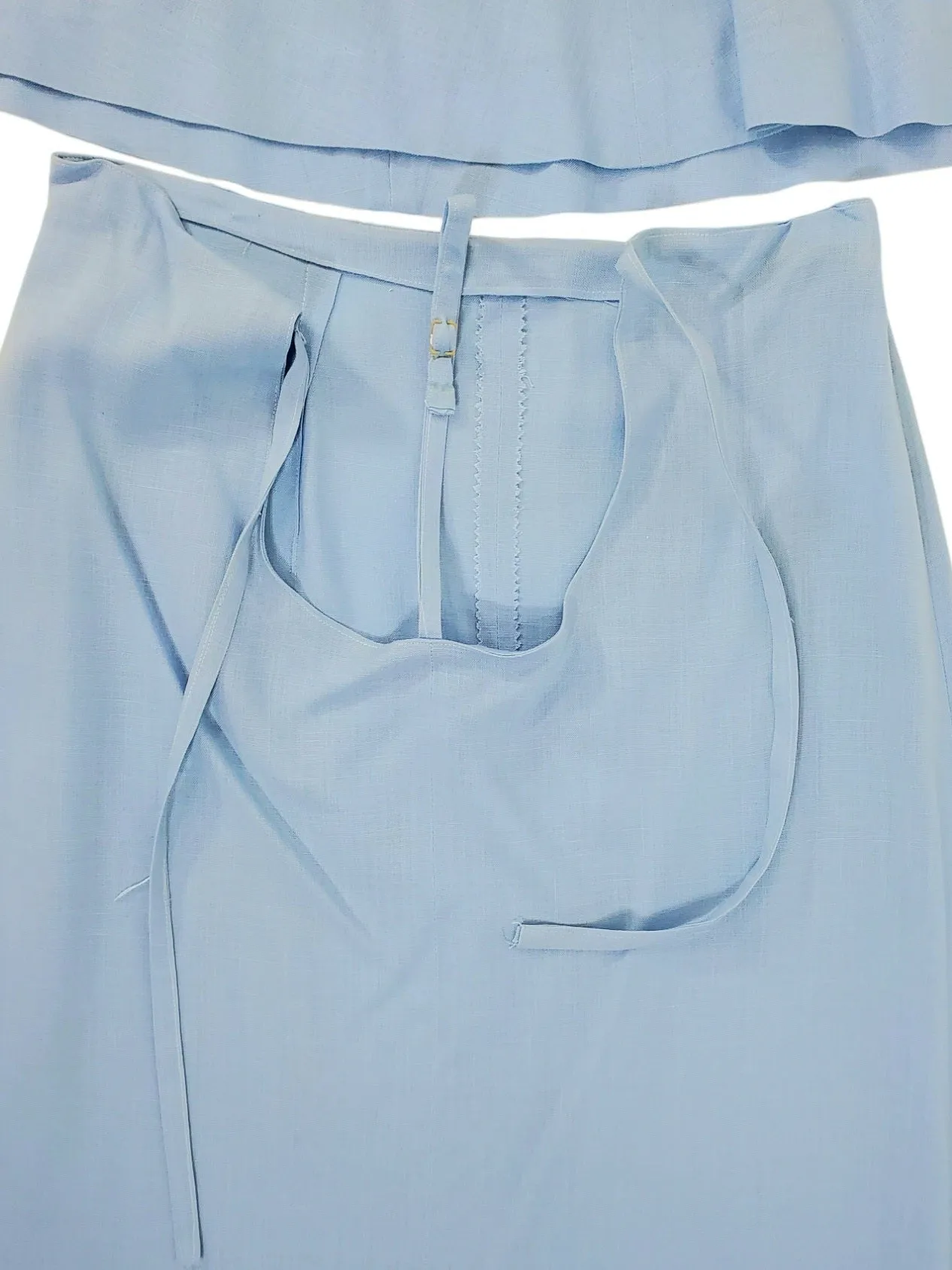 50s Maternity Set - Light Blue Top and Skirt - sm, med