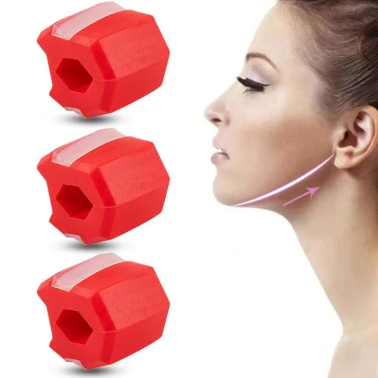 6th Gen 3PC Masseter Ball Silicone Facial Muscle Trainer for Jawline Exercise