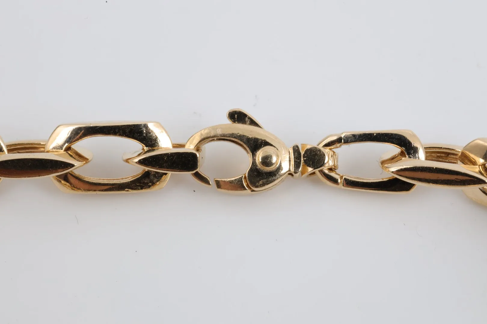 9" 14k Yellow Gold Rectangle Link Bracelet (24.86g.)