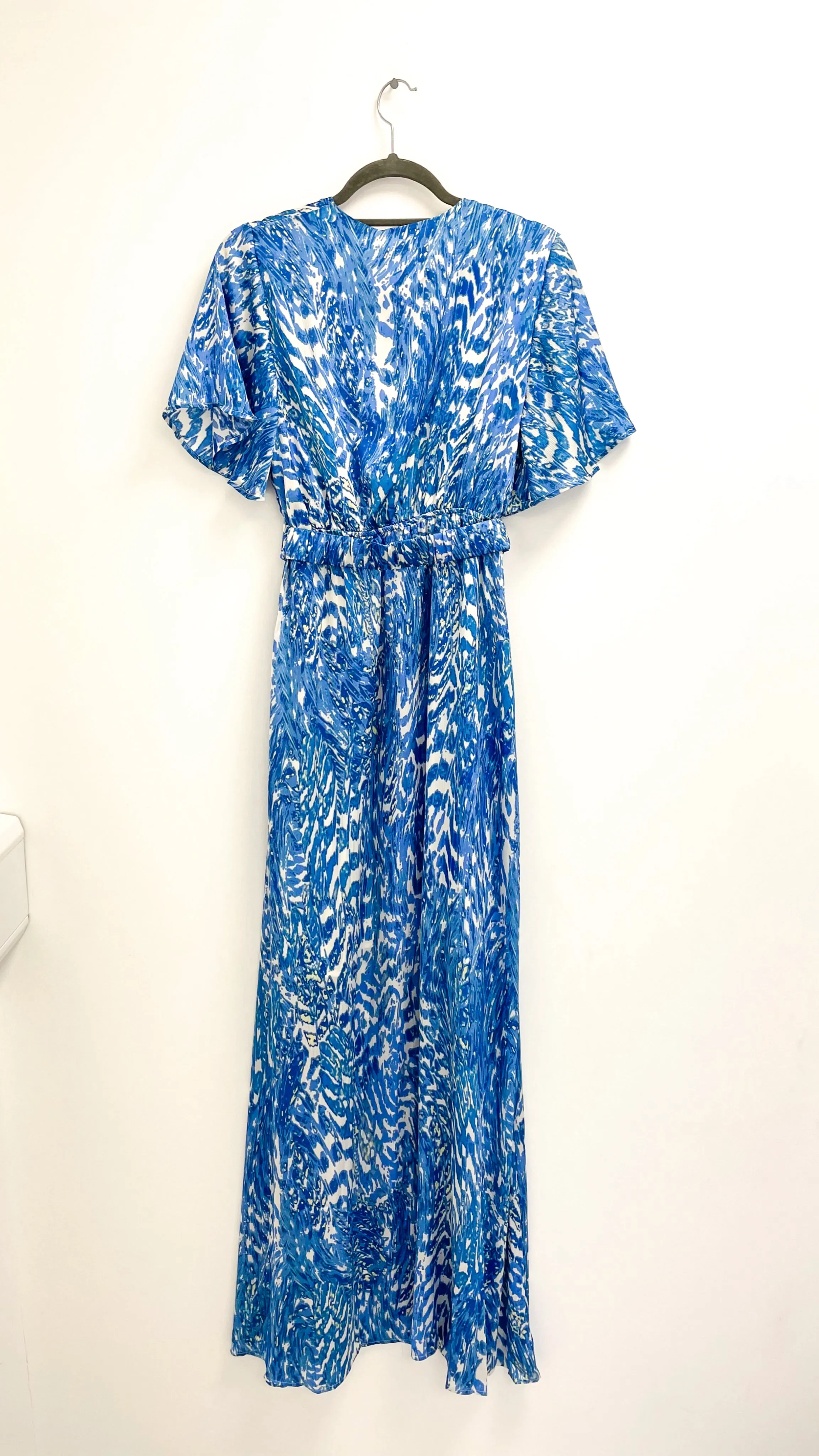 A1592 Mabilia Blue Printed Midi Dress