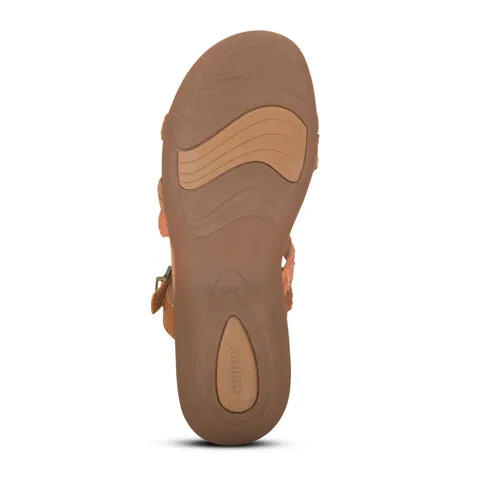 Aetrex Brielle Slide Sandal (Women) - Brown