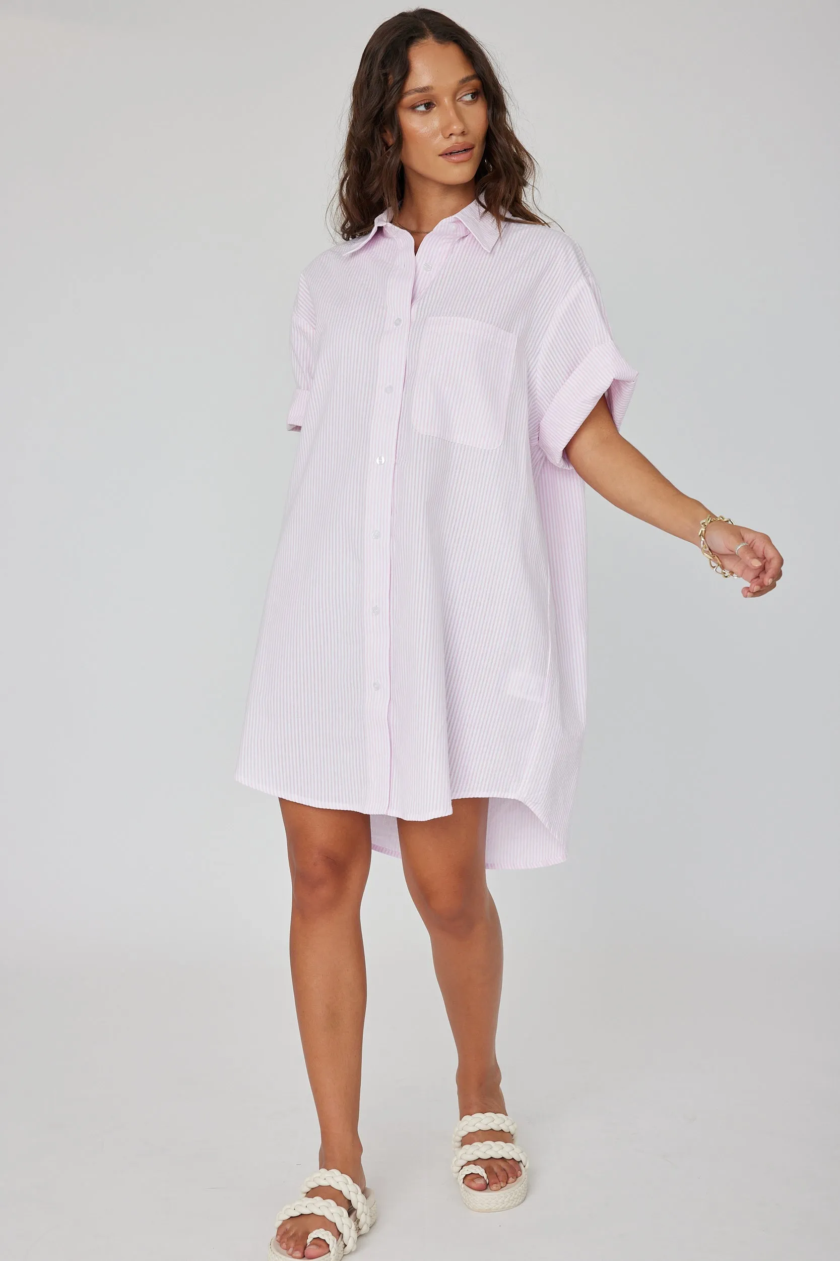 APEX Dress Pink Stripe