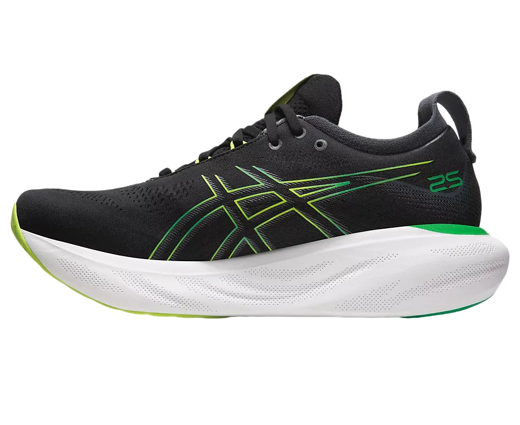 Asics men's running shoe maximum cushioning Gel Nimbus 25 1011B547 003 lemon black 