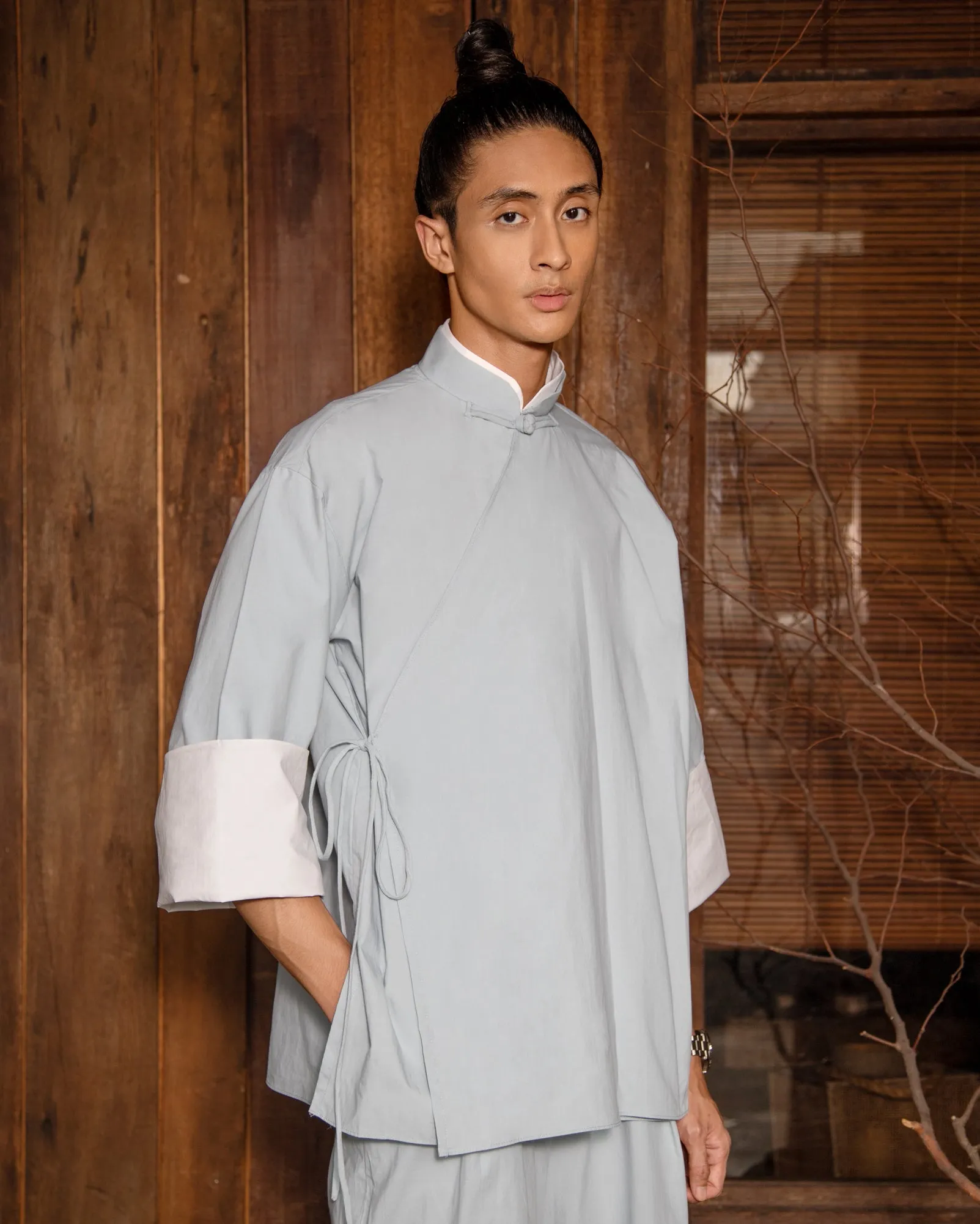 Baju Silang Cina (Powder Blue)