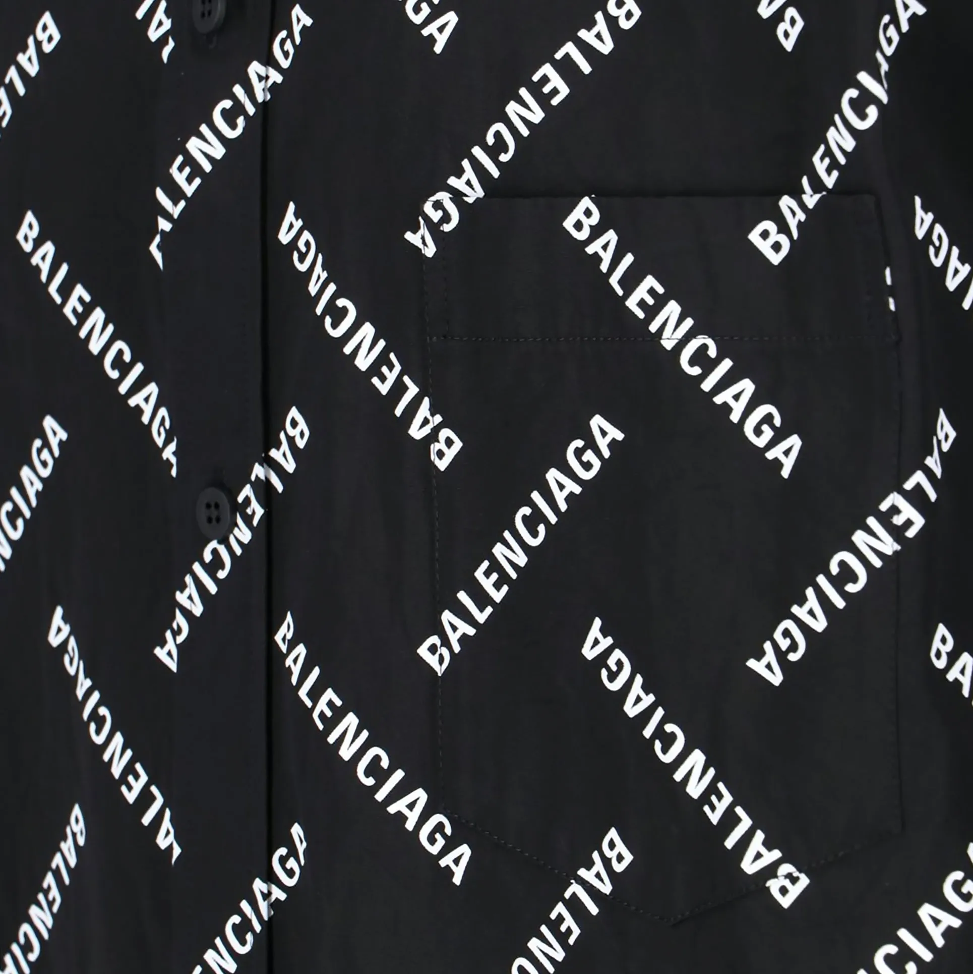 Balenciaga Short Sleeve Logo Print Shirt