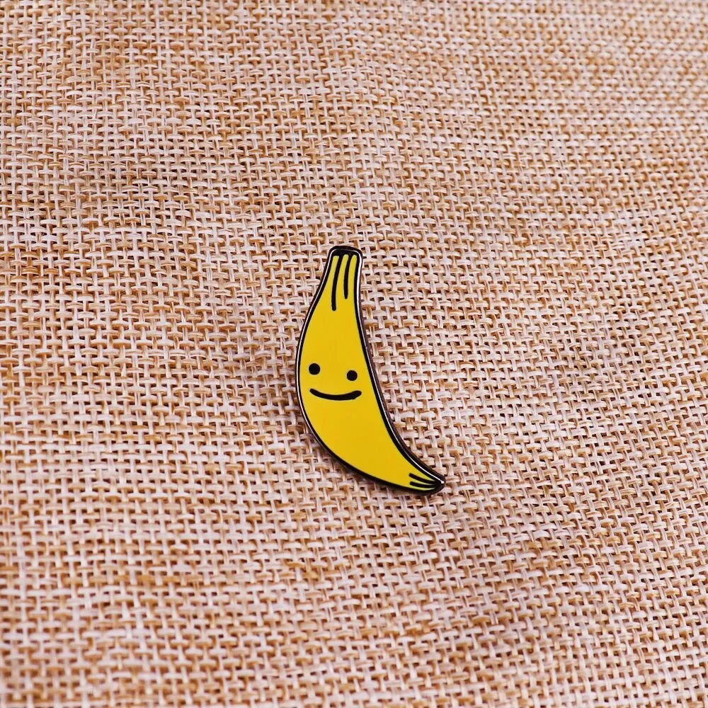 Banana Enamel Pin Brooch Copper