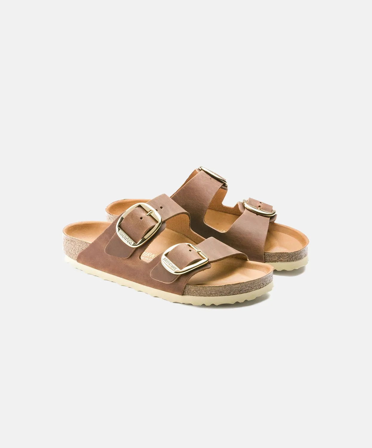 Birkenstock Arizona Big Buckle Oiled Leather Cognac Sandals