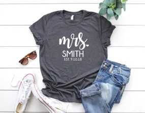 bride shirt, honeymoon gift, wedding gift, I said yes, bridal gift, gift for bride, mrs shirt, future mrs shirt, new mrs tee, customized