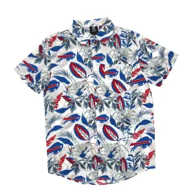 Buffalo Bills White Floral Button Up Shirt