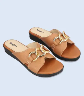 BW9199-TAN-Women Slipper