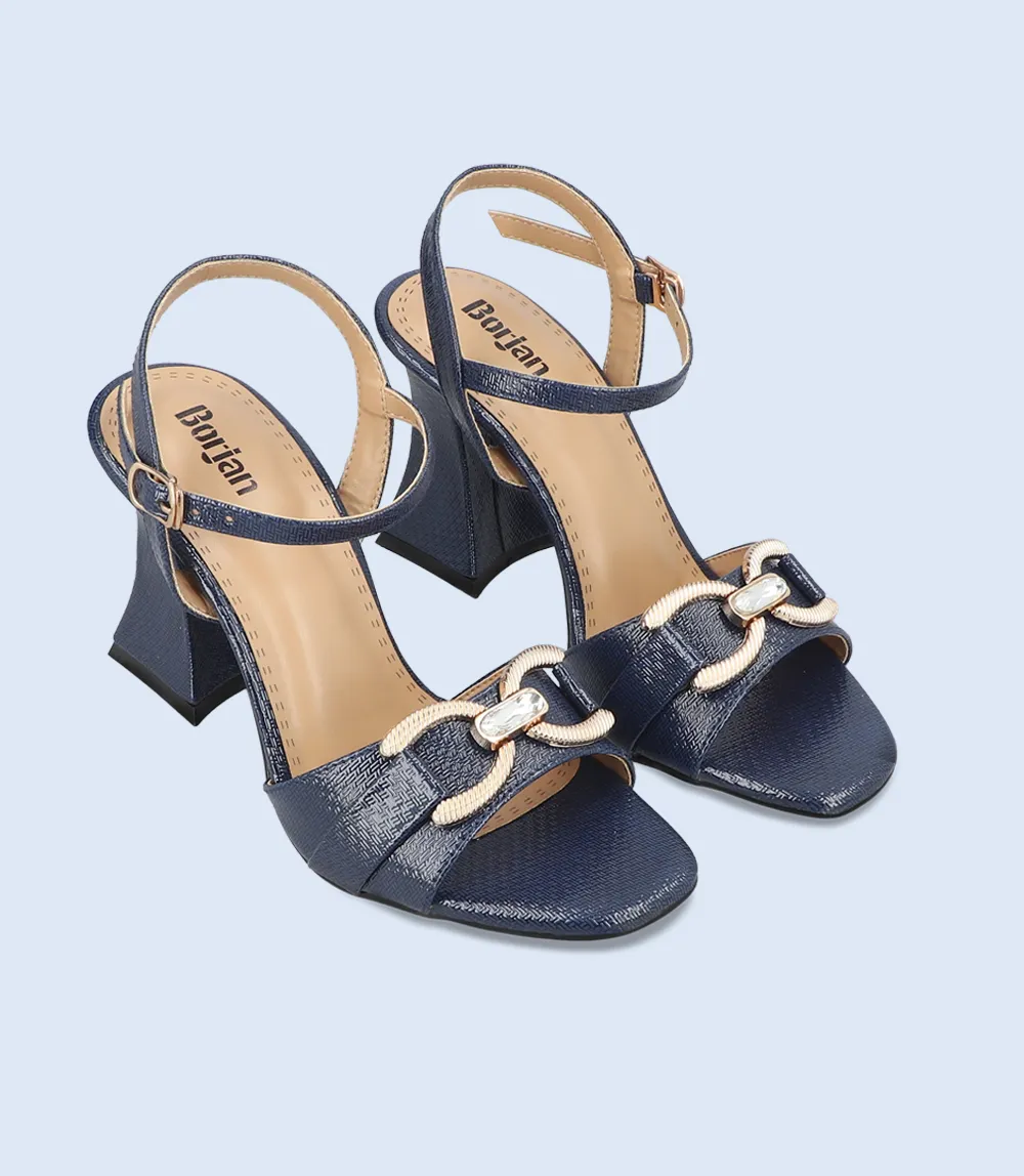 BW9344-NAVY-Women Sandal Heel