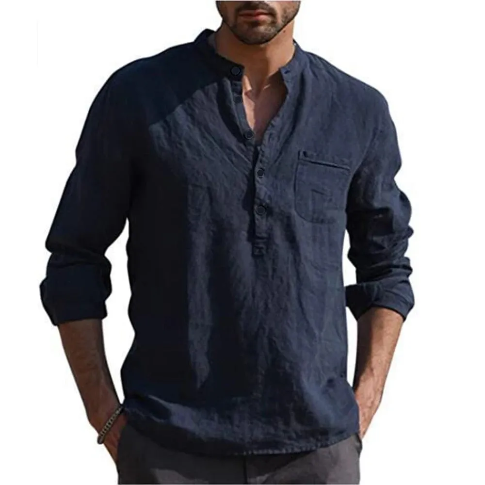 Casual Beach Style Linen Shirt