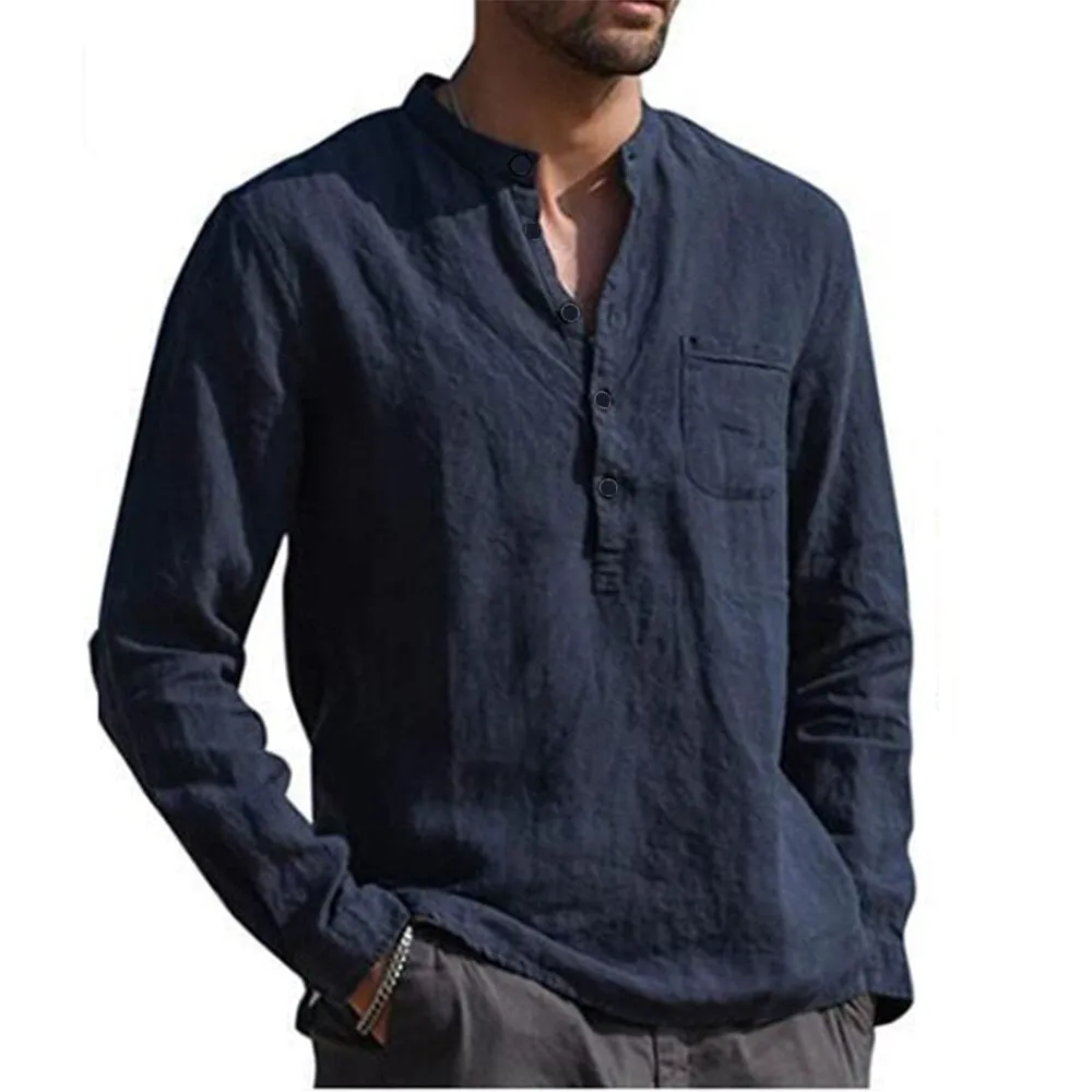 Casual Beach Style Linen Shirt