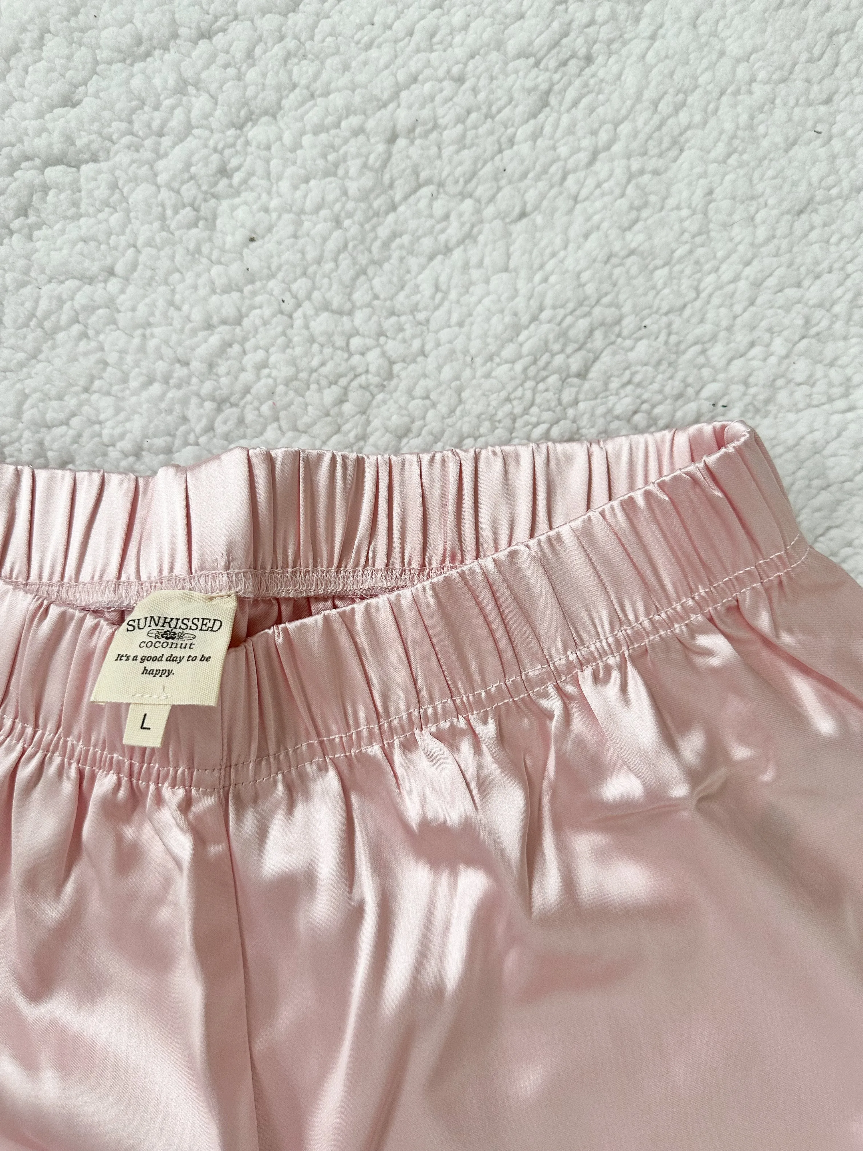 Champagne Pink Pajama Shorts