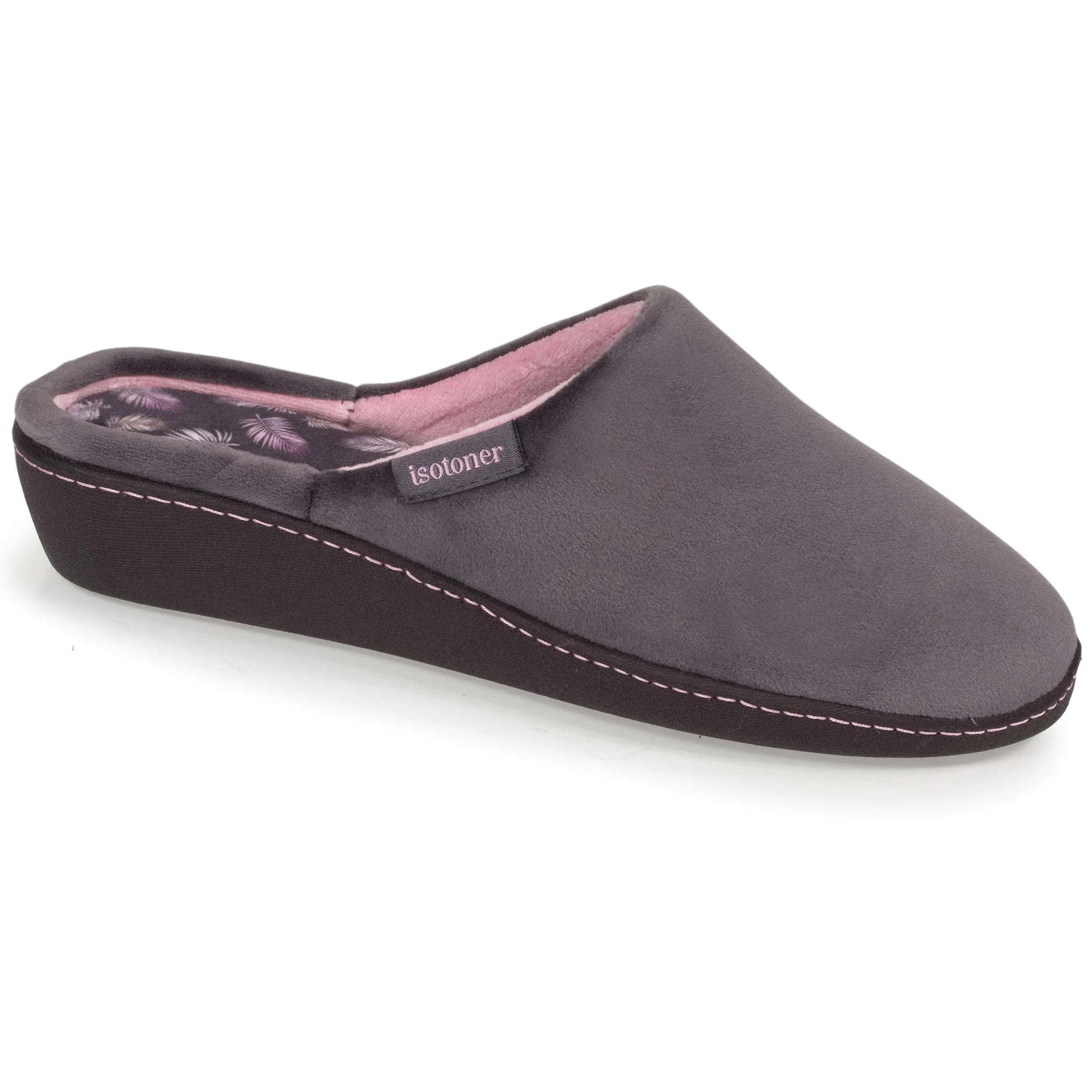 Chaussons mules talon Femme Gris foncé