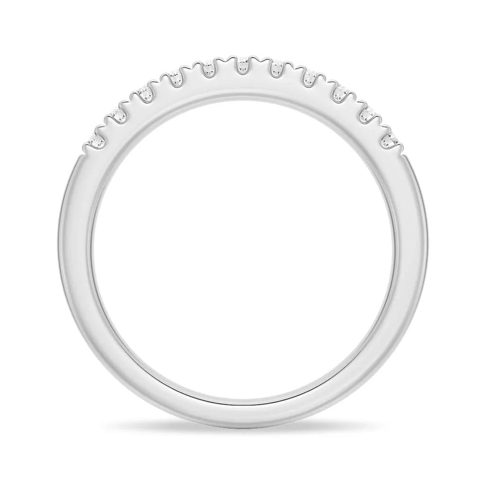 Classic Round Cut Moissanite Wedding Band