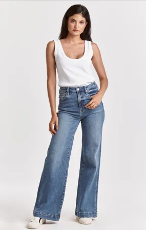 Dear John Fiona Super High Rise Wide Leg Jeans - Natal