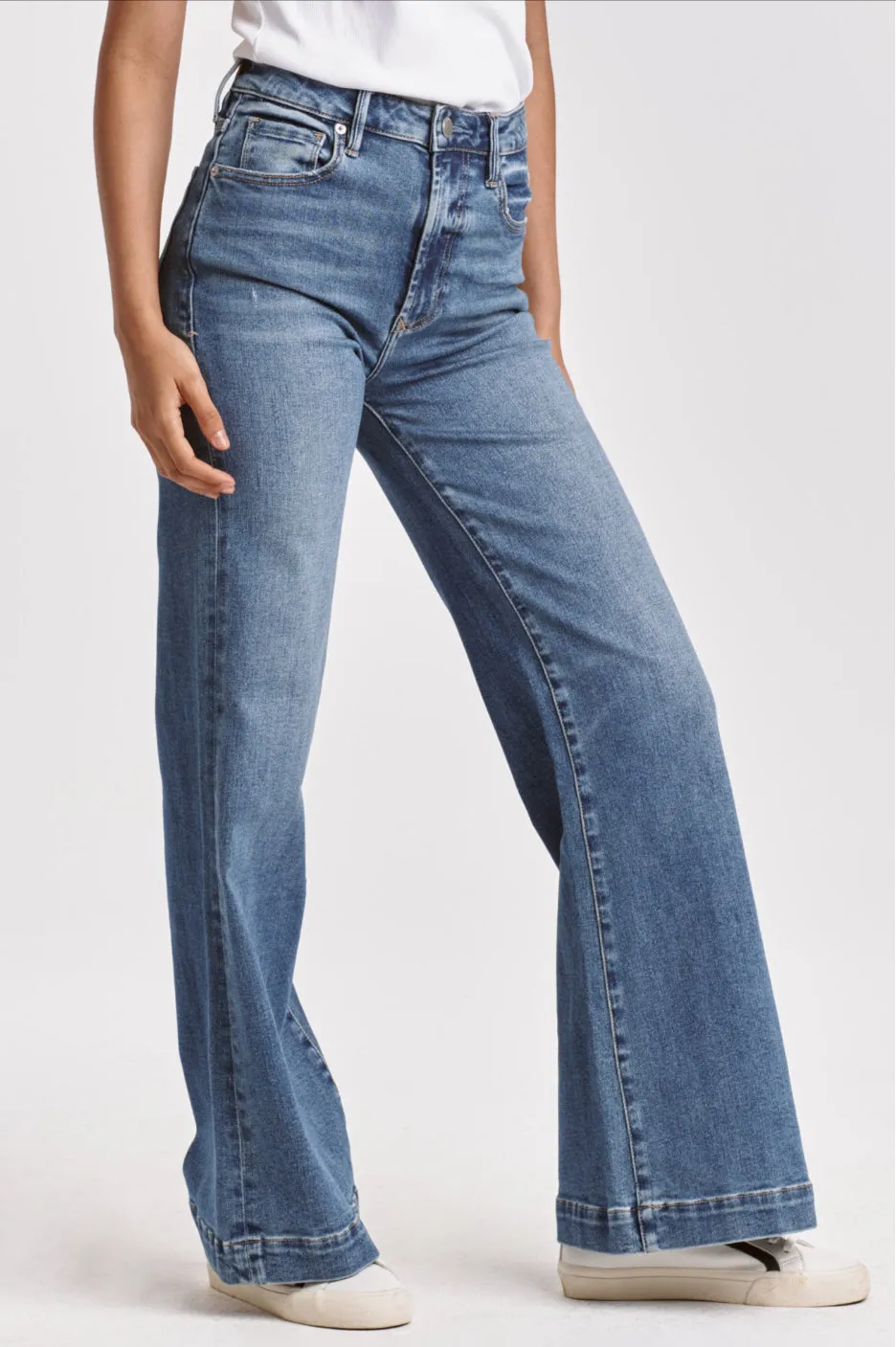 Dear John Fiona Super High Rise Wide Leg Jeans - Natal