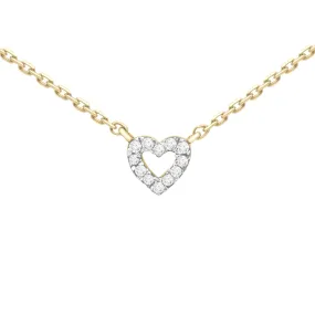 Diamond Heart Station Necklace