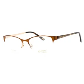 Emozioni EM 4407 Eyeglasses BROWN GOLD/Clear demo lens