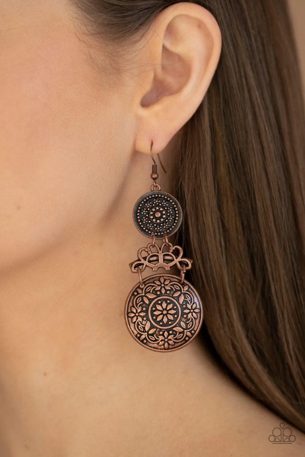 Garden Adventure - Copper Paparazzi Earring