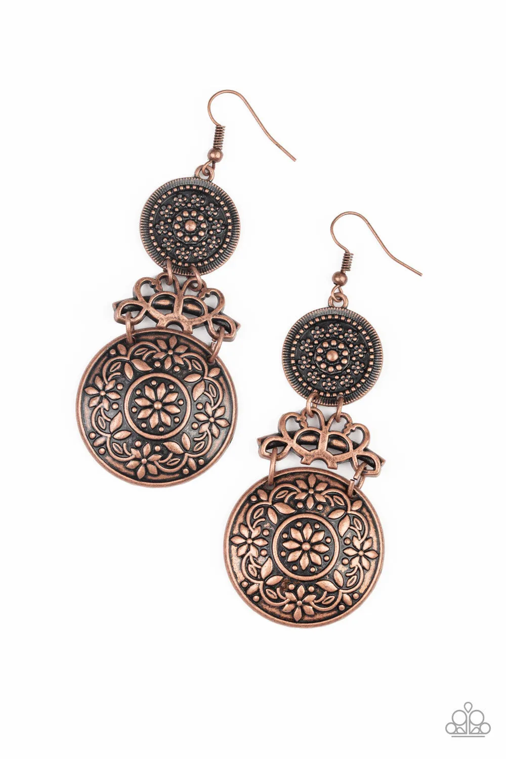 Garden Adventure - Copper Paparazzi Earring