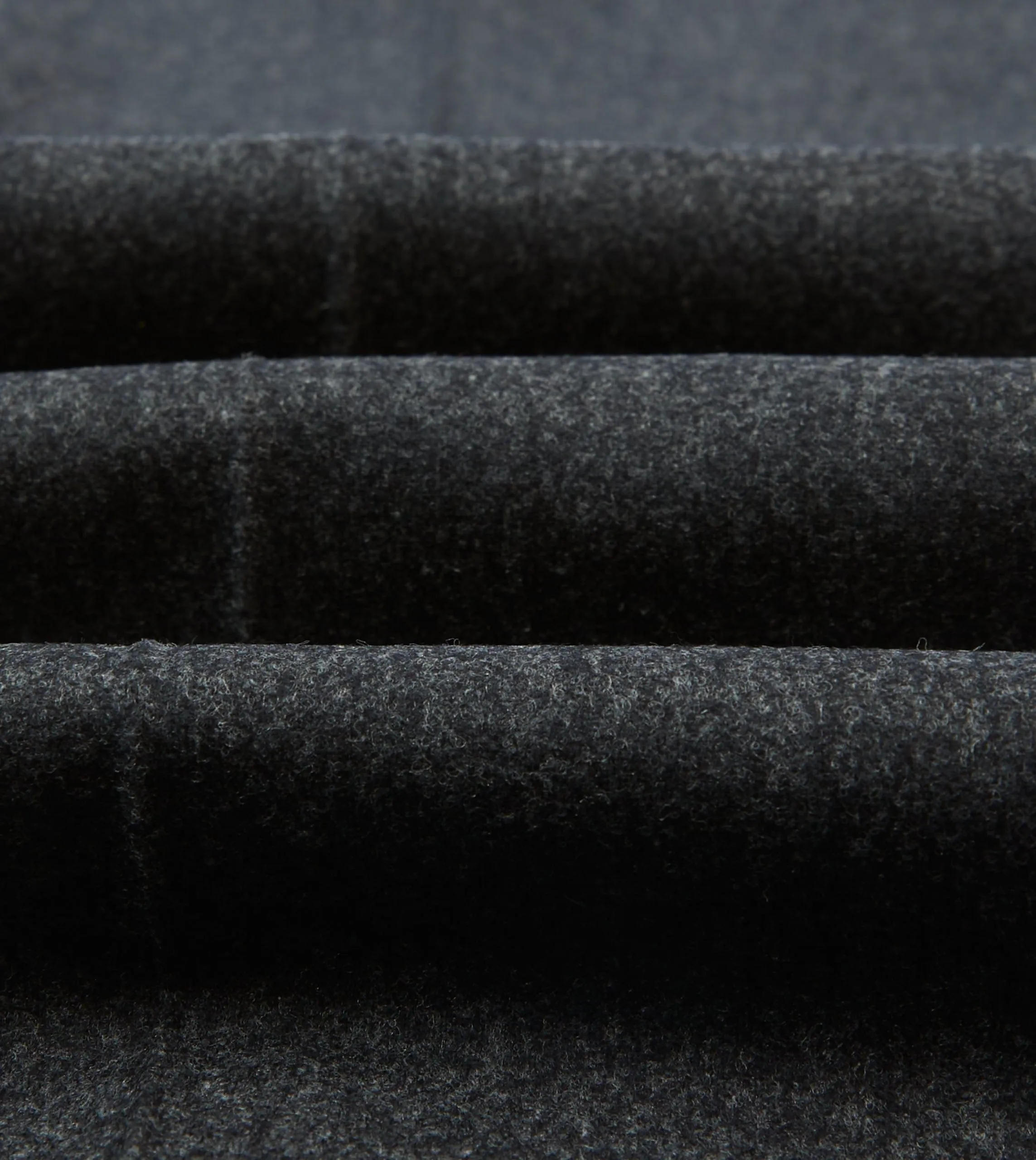 Grey Wool Flannel Flat Front Trouser