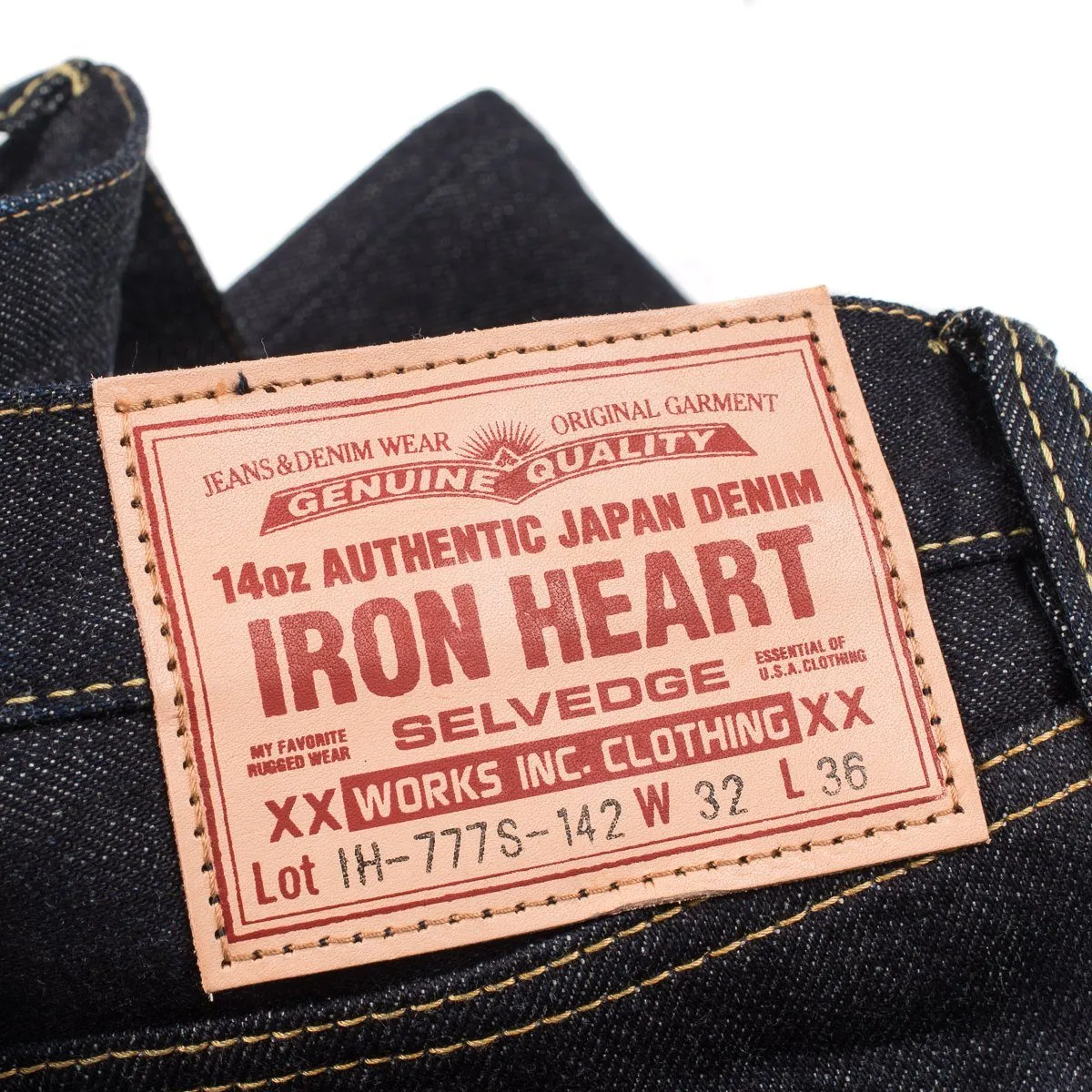 Iron Heart IH-777S-142 14oz Selvedge Denim Slim Tapered Jeans - Indigo