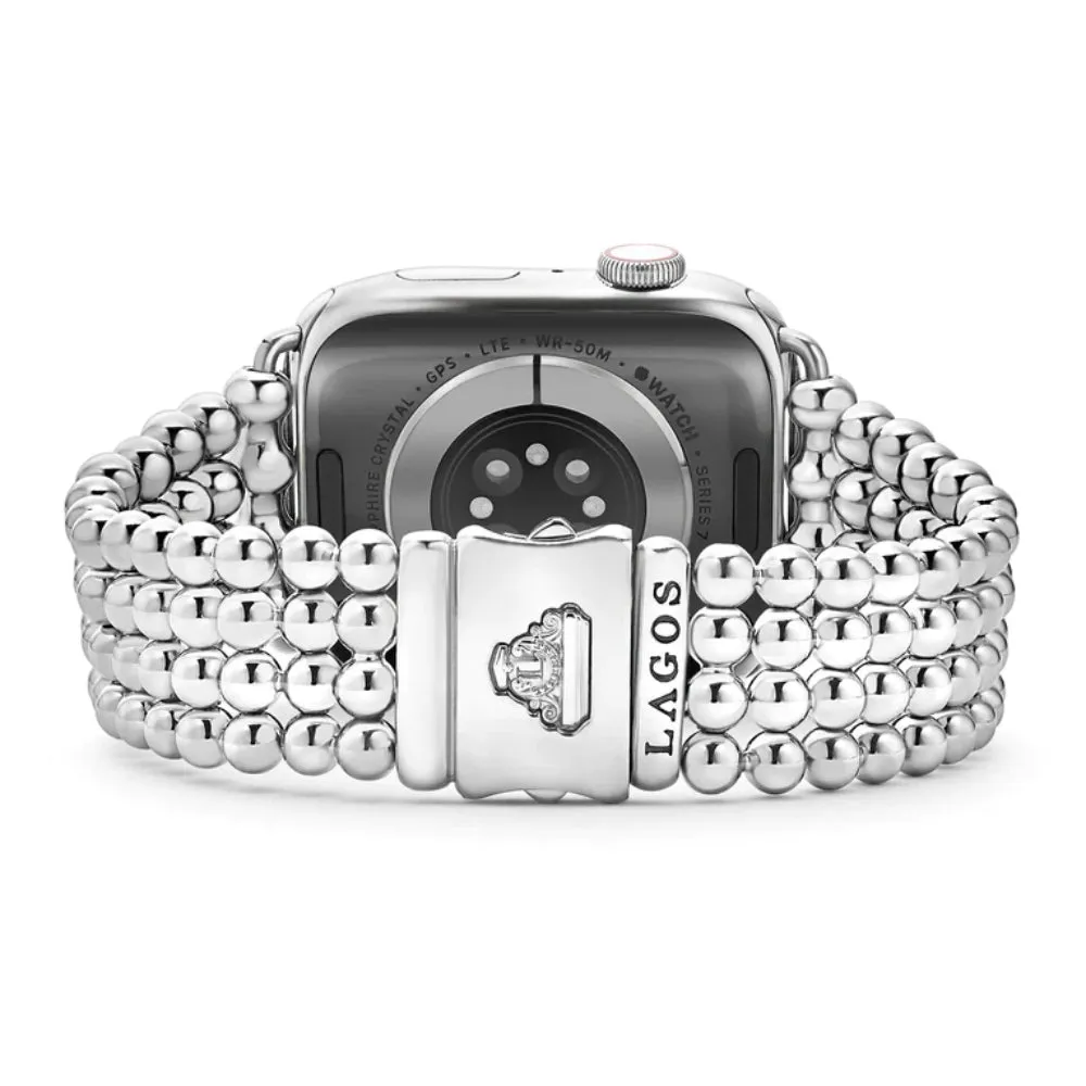 Lagos Smart Caviar Stainless Steel Infinite Caviar Beaded Watch Bracelet, 42mm-49mm