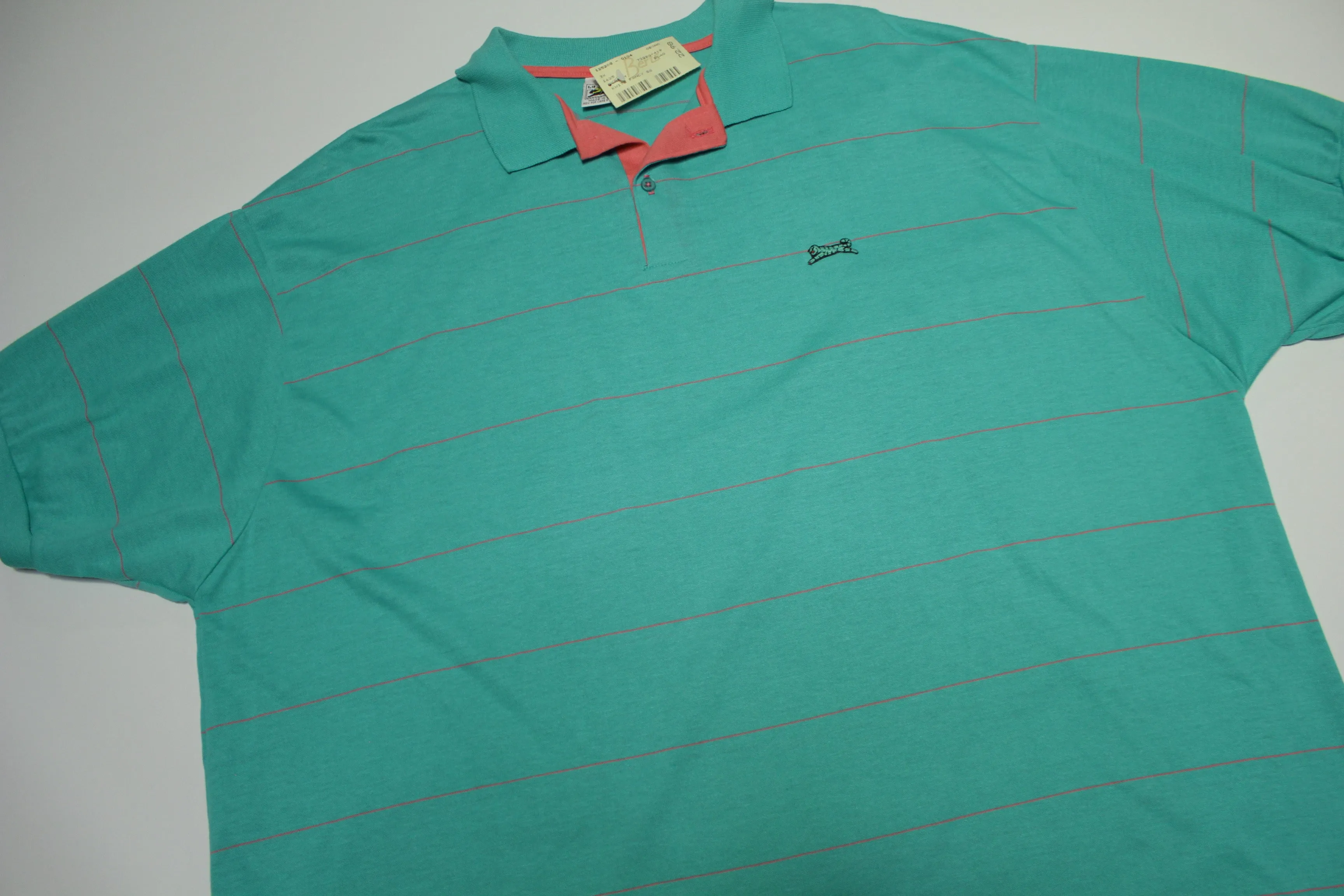 Le Tigre Made in USA Vintage 80's Polo Golf Tennis Shirt Deadstock NWT