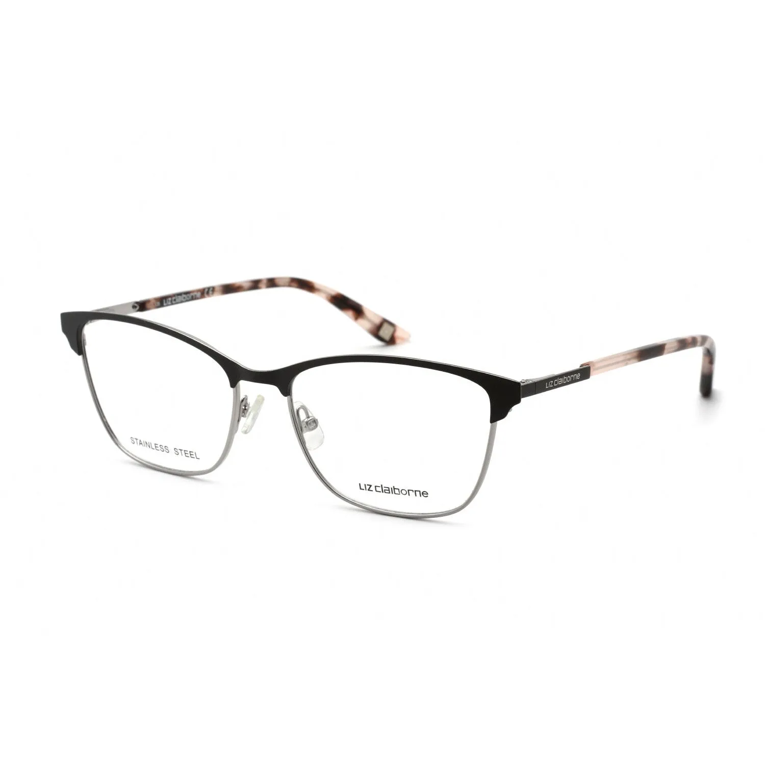 Liz Claiborne L 649 Eyeglasses Black Ruthenium / Clear Lens