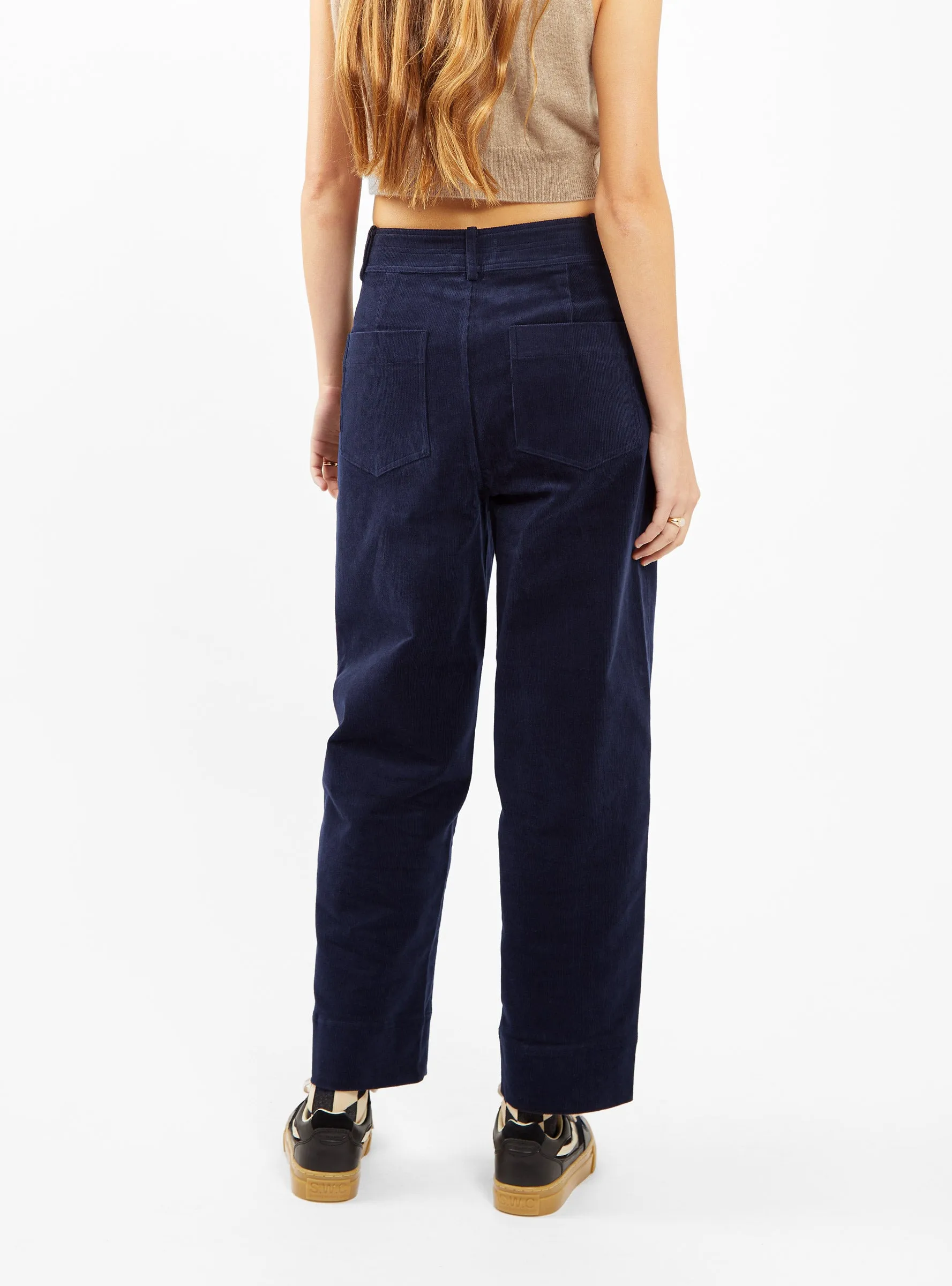 Mia Barrel Trousers Midnight Blue