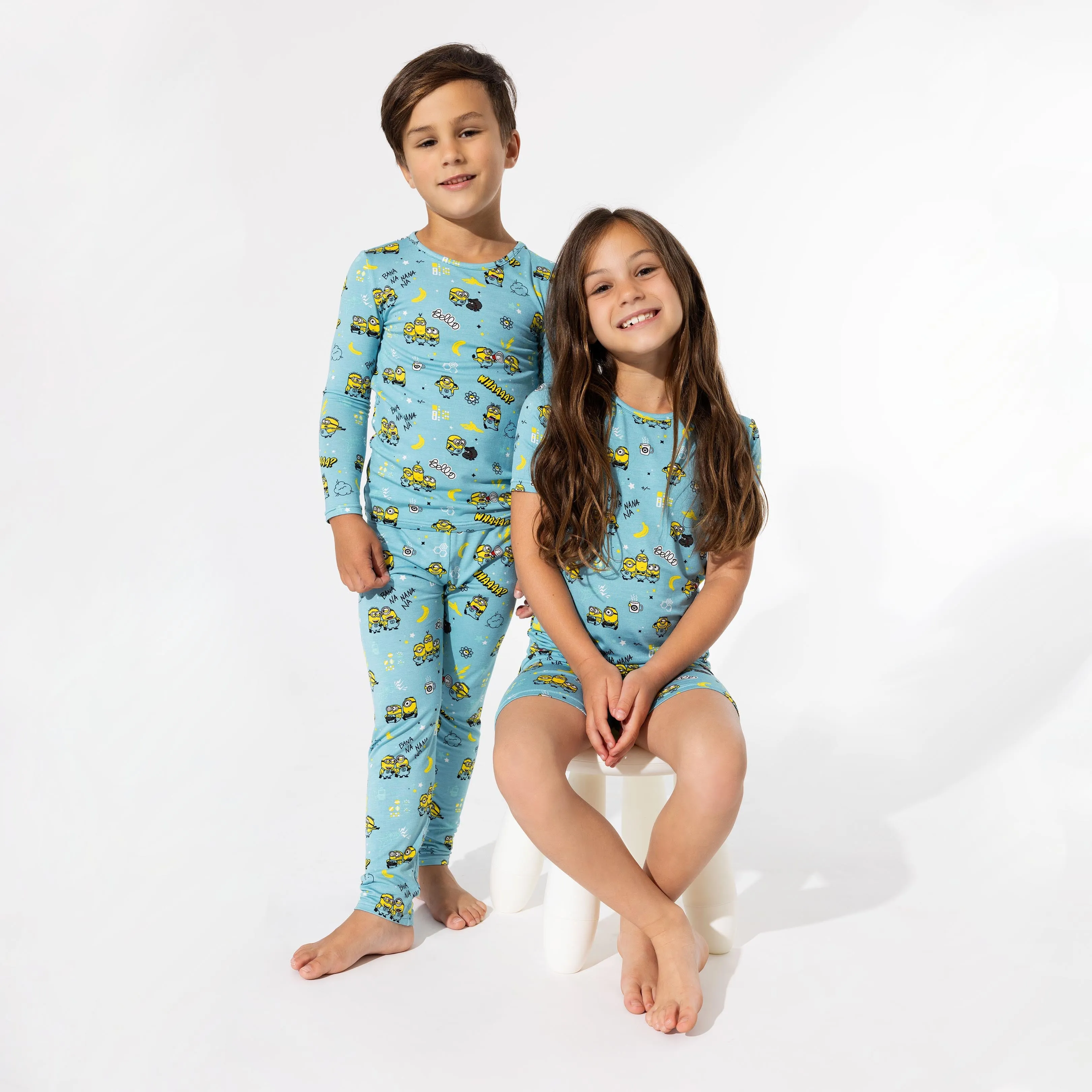 Minions Bello Banana Bamboo Kids Pajama Short Set