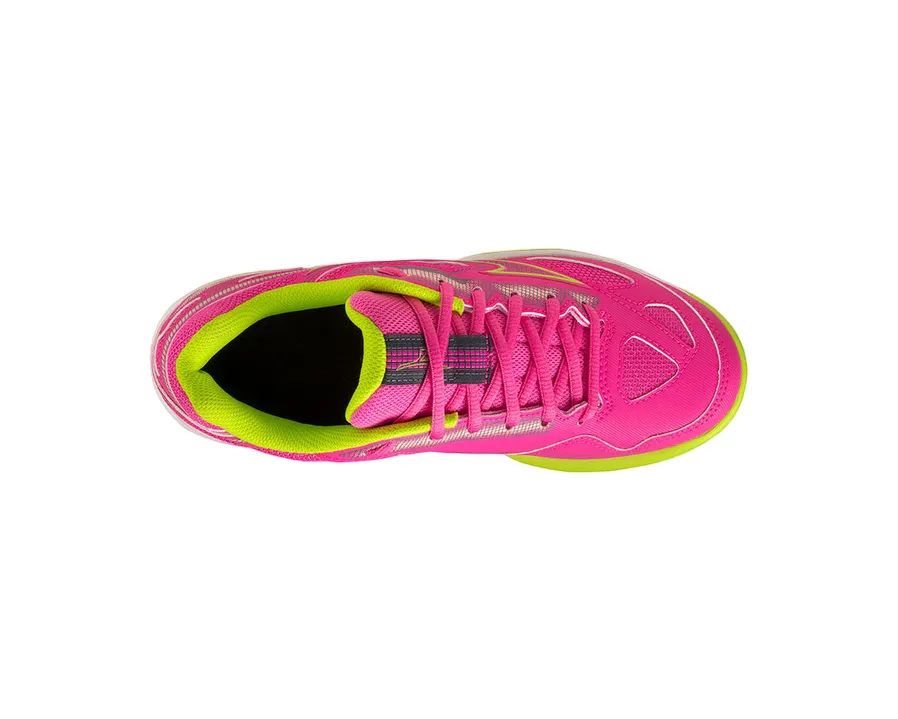 Mizuno women's padel shoe Break Shot 4 61GB233666 fuchsia yellow white 