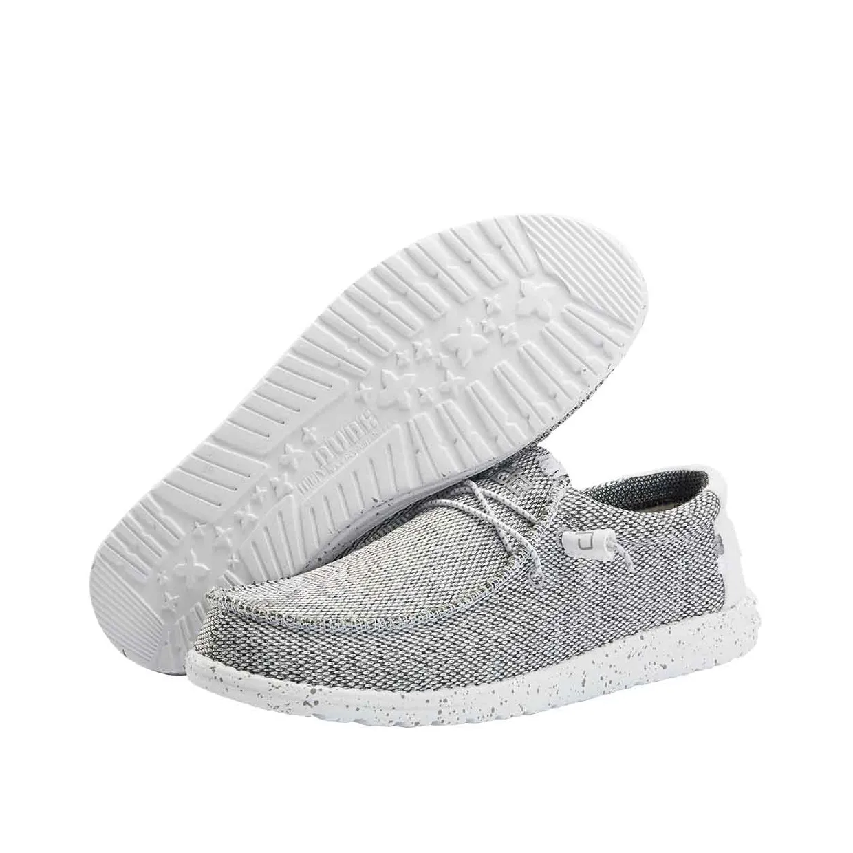 Mocassini Uomo Hey Dude Wally Sox Grigio Chiaro / Bianco