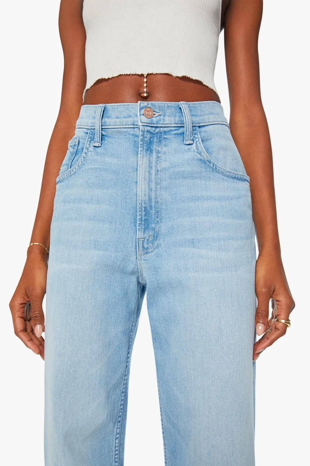 Mother Denim The High Waisted Spinner Zip Heel Jean - Norway Dude