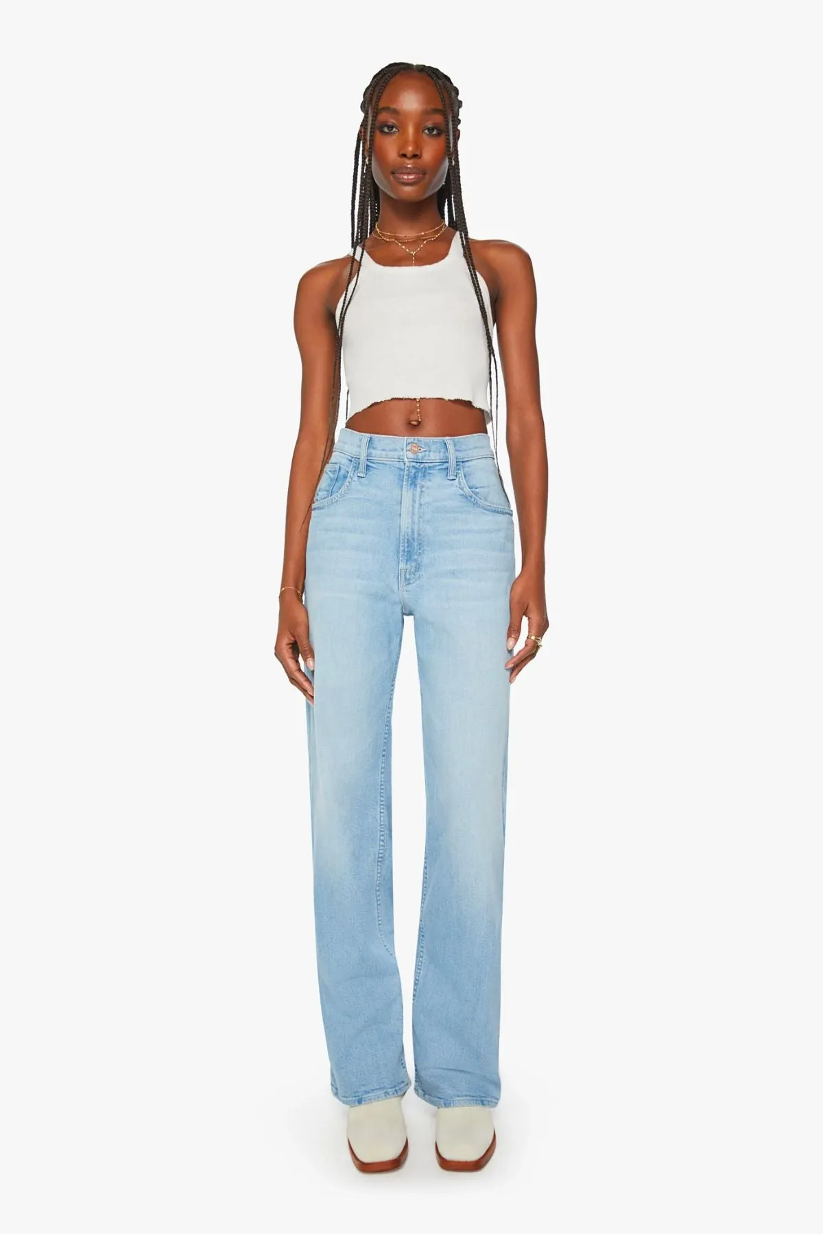 Mother Denim The High Waisted Spinner Zip Heel Jean - Norway Dude