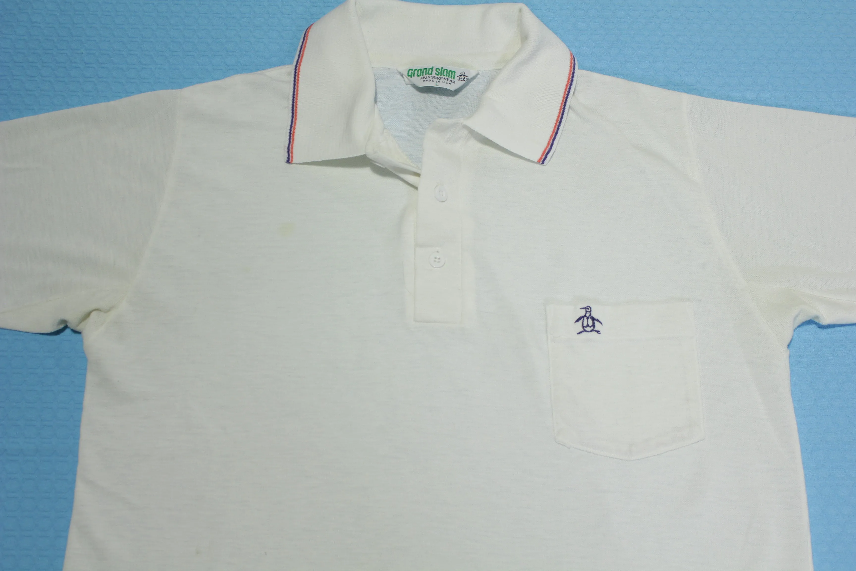 Munsingwear Ultra Thin Penguin Grand Slam Vintage 80's Polo Golf Shirt