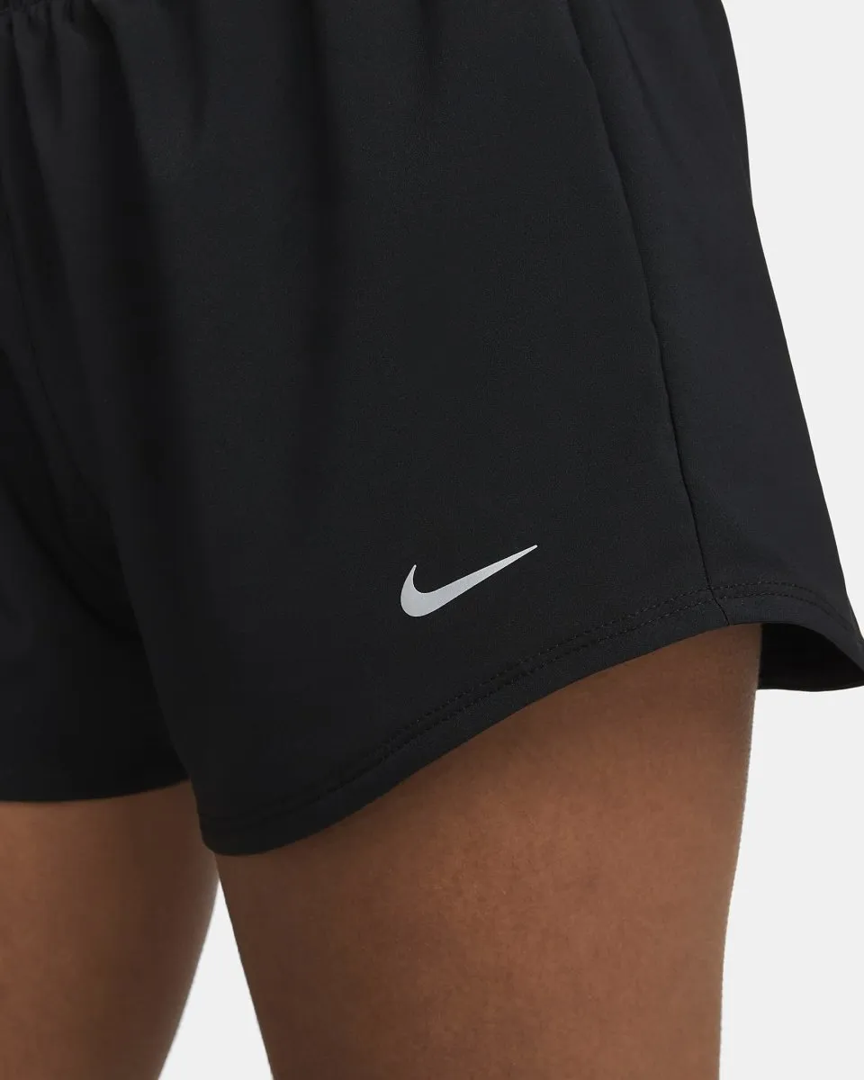 NIKE WOMEN'S DRI-FIT MID-RISE BRIEF-LINED BLACK SHORTS