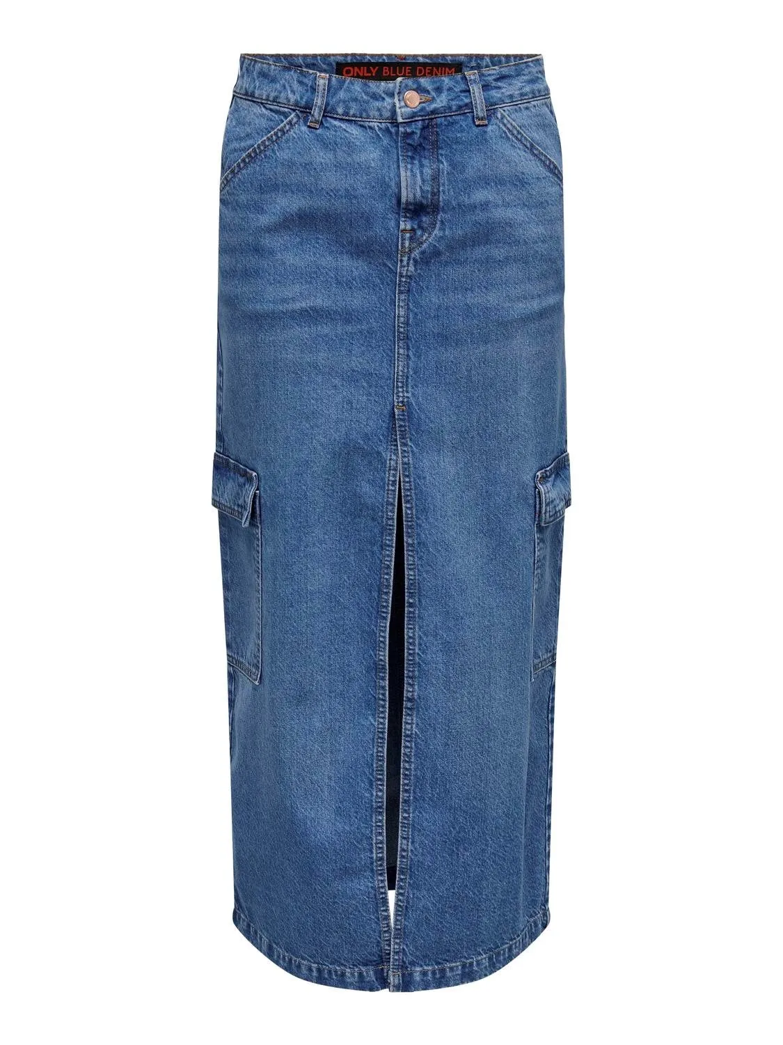 ONLY Laura Denim Cargo Maxi Skirt