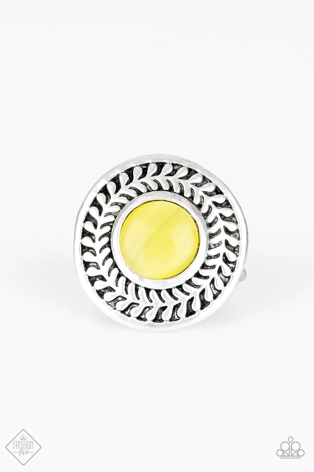 Paparazzi Accessories  - Garden Garland #RO1/E2 - Yellow ring