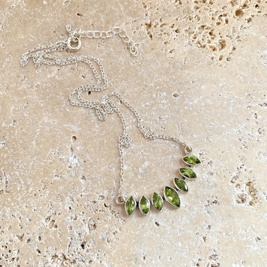 Peridot Marquise Necklace - Zali