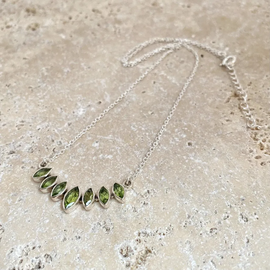 Peridot Marquise Necklace - Zali