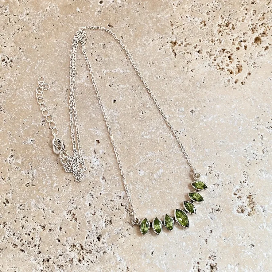 Peridot Marquise Necklace - Zali