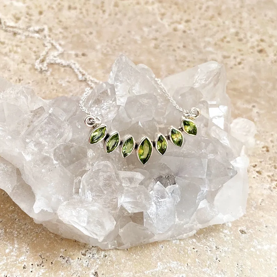 Peridot Marquise Necklace - Zali