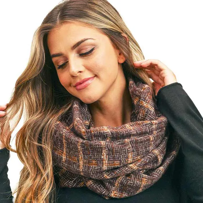 Plaid Check Infinity Scarf